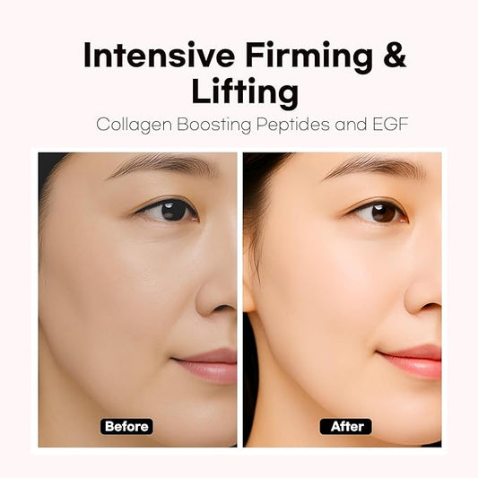Intensive Firming Rich Cream, Anti-Aging Moisturizer with Collagen Peptides EGF Hyaluronic Acid for Wrinkle Smooths, Firming, Lifting & Deep Hydration 1.69 Ounce