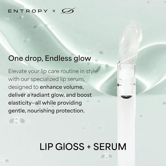 ENTROPY Makeup Charm Ultra Glossy Lip Serum, Nourish Lip Care with Amino Acid Complex, Hydrating, Cooling Care, Non-Sticky, High Shine Finish, Crystal Clear