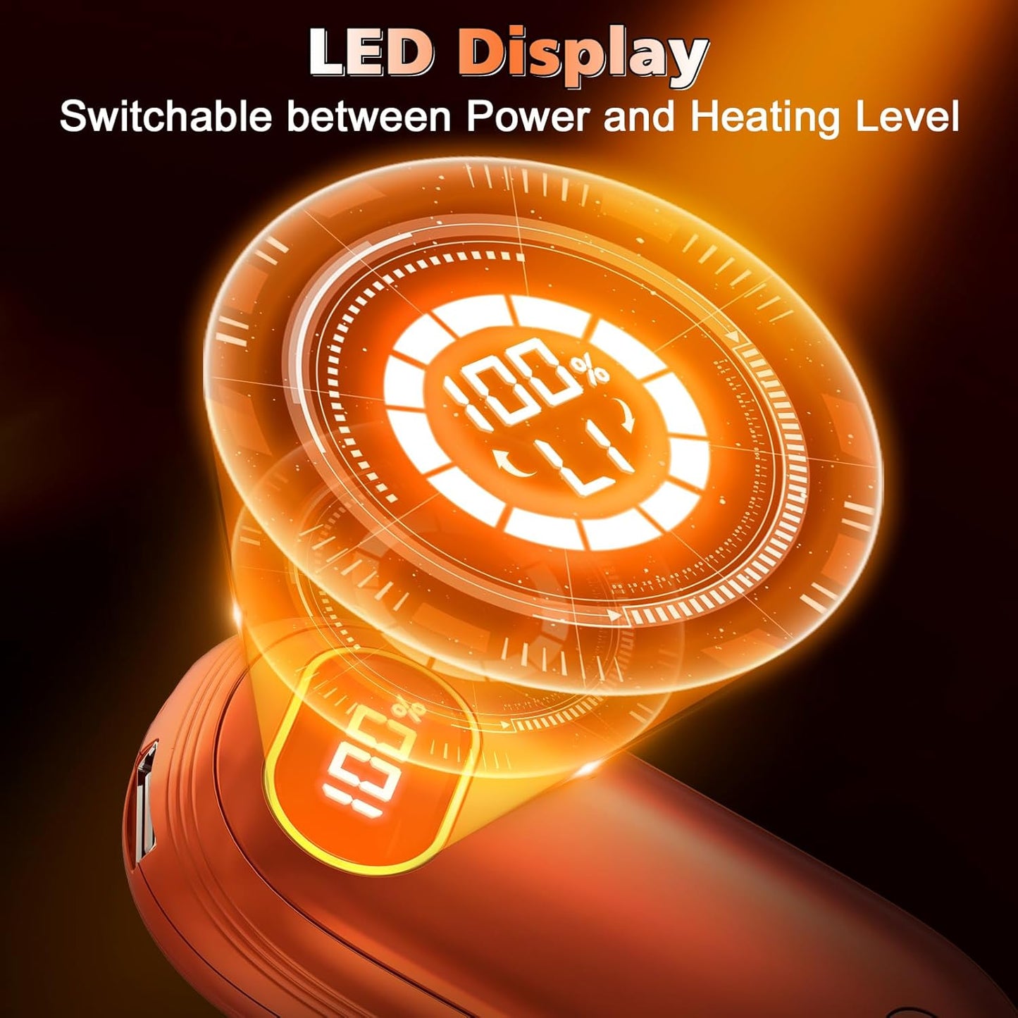 Hand Warmers Rechargeable - Electric Hand Warmers Rechargeable 2 Pack Heat Up to 131℉ with 18Hrs Warmth, Electronic Portable Pocket Heater for Golf Raynauds Camping, Gifts for Women Man