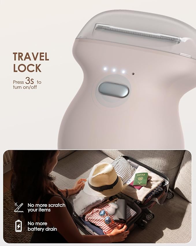 Mini Electric Shaver for Women, Travel Body Hair Trimmer Hair Removal Razor with LED Display, Waterproof Wet/Dry Use Type-C Charging, On-The-Go Skin