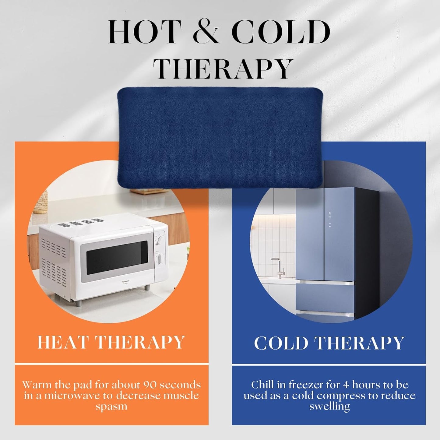 Microwavable Heating Pad with Washable Cover 13x7 Inch Flaxseed Microwave Hot Pack, Lavender Scent, Moist Warm Compress for Relaxation, Non-Electric & Portable