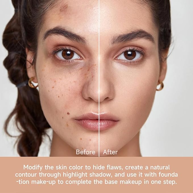 Professional Makeup Cream Contour Palette, Joyeee 12 Colours Concearler Full Coverage & Makeup Brush Set Contour Concearler Palette Contouring Face Make Up Gift for Women Girls