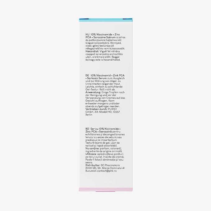 Geek & Gorgeous - B-Bomb - 10% Niacinamide Serum, Zinc PCA & Sarcosine, helps enlarged pores, oiliness and blemishes, combination skin, 1 oz