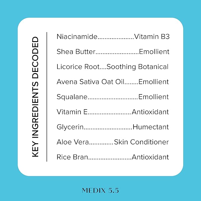 MEDIX Fragrance Free Niacinamide Face Moisturizer + Shea Butter Cream For Face & Body Lotion | Anti Aging Skin Care Firming Cream For Wrinkles, Dark Spots, Large Pores, 15 Fl Oz