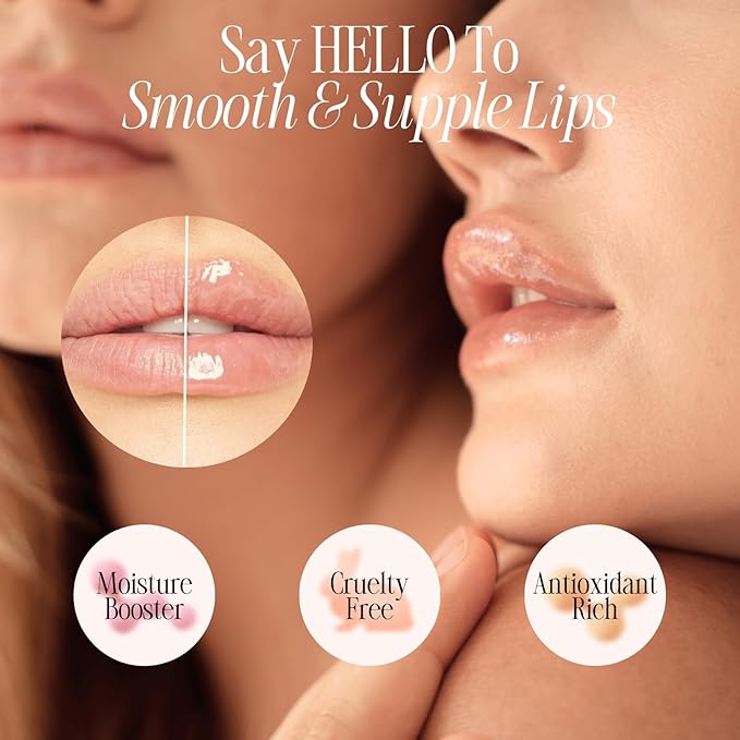 Moisture & Collagen Booster Lip Sleeping Mask - Treatment to Restore, Hydrate & Plump Dry Chapped Lips - Peach