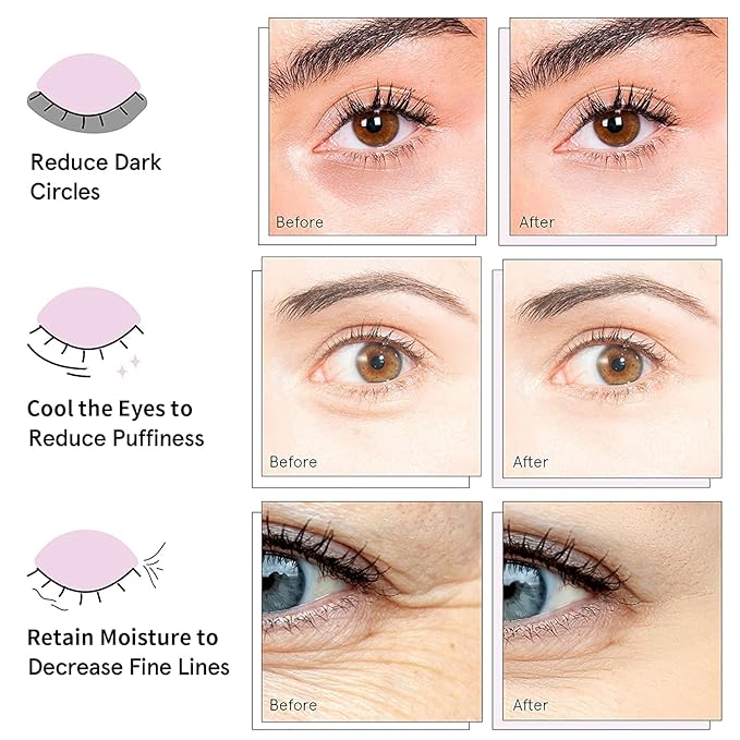 AVJONE 24K Gold Eye Mask - Puffy Eyes and Dark Circles Treatments – Relieve Pressure and Reduce Wrinkles, Revitalize and Refresh Your Skin -16 Pairs