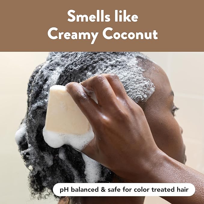 Ethique Frizz Wrangler - Smoothing Solid Shampoo Bar for Dry & Damaged Hair - Vegan, Eco-Friendly, Plastic-Free, Cruelty-Free, 3.88 oz(Pack of 1)