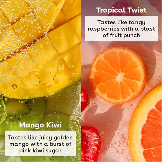 eos Flavorlab Pops! Lip Balm- Mango Kiwi & Tropical Twist, Limited-Edition, 0.14 oz, 2-Pack