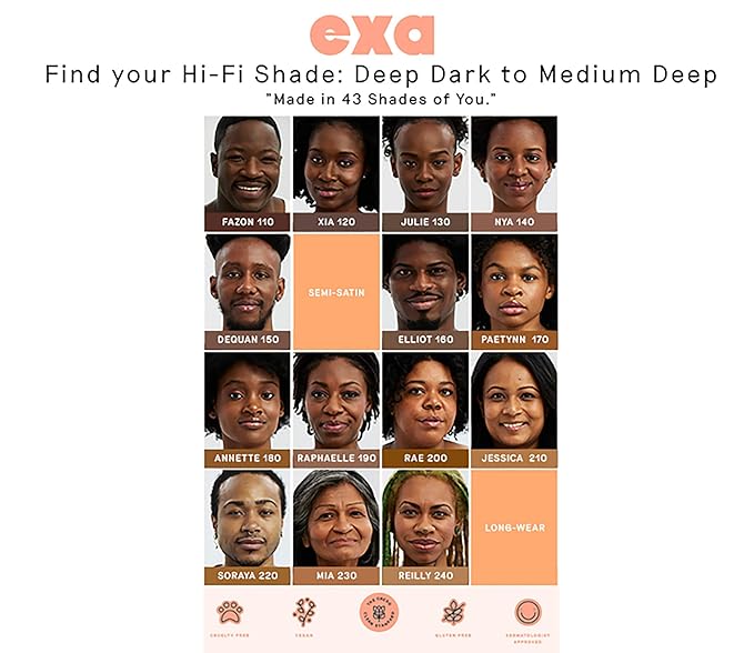 Exa Beauty - Natural High Fidelity Foundation | Clean, Vegan, Cruelty-Free Makeup (KB 350)