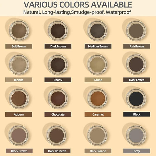 Eyebrow Pomade - Waterproof Brow Pomade for Long-lasting Results,Smudge Proof and Sweat Resistant Formula,Natural Eyebrow Makeup for All Skin Types and Tones - Chocolate