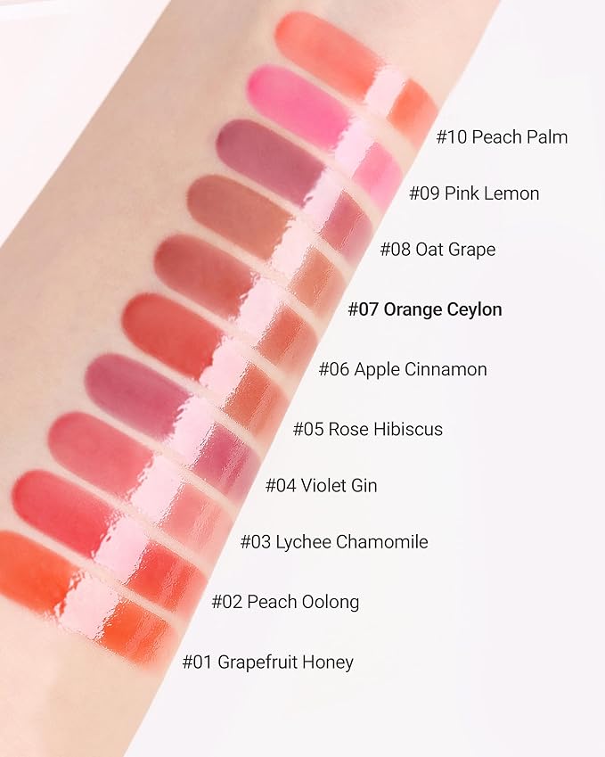 THESAEM Saemmy's Ade Shot Tint - Korean Lip Tint, Water Gel Lip Stain with Plump Glowy Moisturizing Finish, Buildable Radiant Gloss, Long-Lasting Comfort, 0.1 fl.oz. (07 Orange Ceylon)