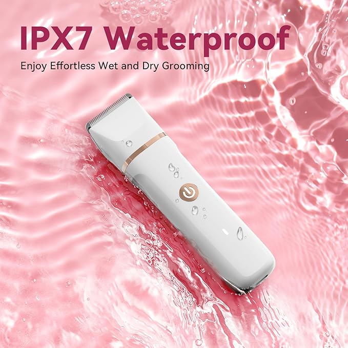 Electric Bikini Trimmer for Women - 4 in 1 Electric Razors for Women, Waterproof Pubic Hair Trimmers and Facial Hair Remover, Replaceable Shaver & Nose Hair Trimmer, Rechargeable Women's Grooming Kit