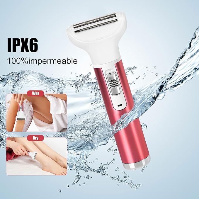 Women Face Epilator, 5-in-1 depiladora, Facial Hair Removal for Women, Facial epilator, Hair Removal Device, 5 Attachments for Eyebrows, Nose, Body