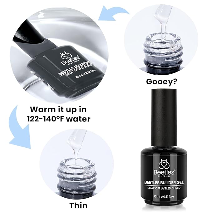 Beetles Builder Gel for Nails,0.51 OZ 7 in 1 Nude Jelly Builder Nail Gel Color for Building Apex & Nail Extension Strengthen Thin Nails Salon DIY Manicure Nail Art for Women