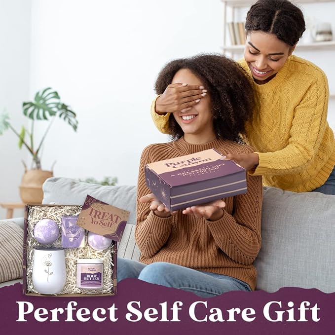 Purple Canyon Bath Gift Set for Women | Relaxing Lavender and Lilac Self-Care Gift for Women
