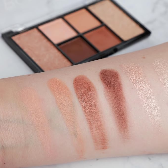 Natural Complete Eye and Lip Set - Includes Eyeshadow Palette, Eye Liner, Mascara, Lip Oil - 4 pcs