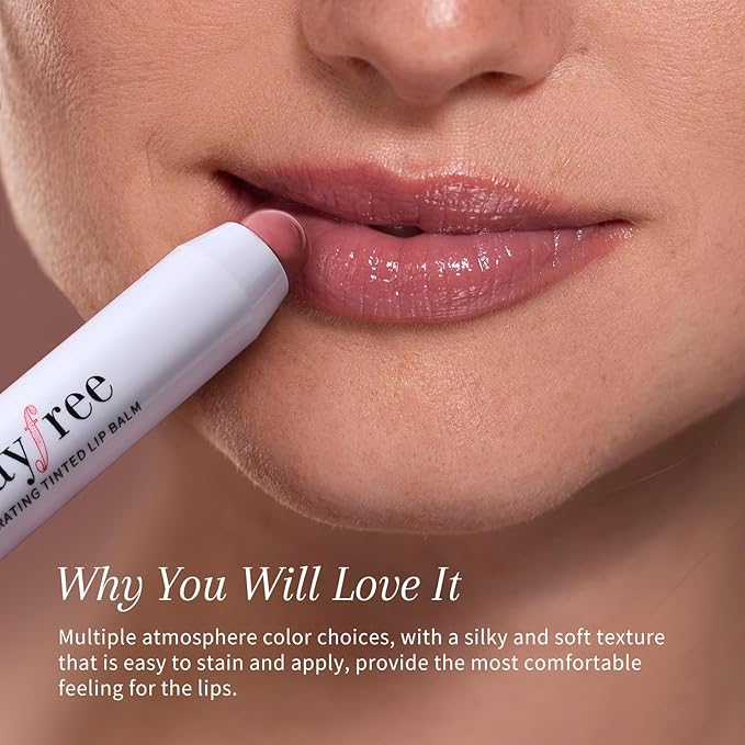 Tinted Lip Balm Plumper, Glossy, Pump Lips, Lightweight, Moisturize & Tint with Jojoba Seed Oil, Vegan Lip Balm Lip Care Present, Tea Camellia