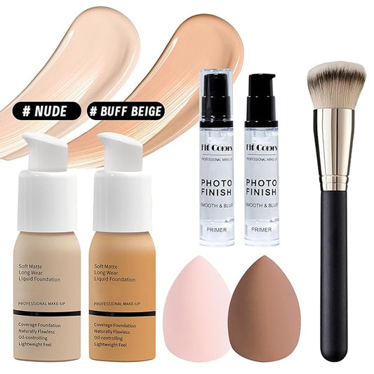 Makeup Set, Makeup Set Kit for Women Girls Teen Full Kit, Multipurpose Makeup Set, Professional & Beginner Makeup Kit Include Foundation, Face Primer, Eyeshadow Palette, Cosmetic Bag