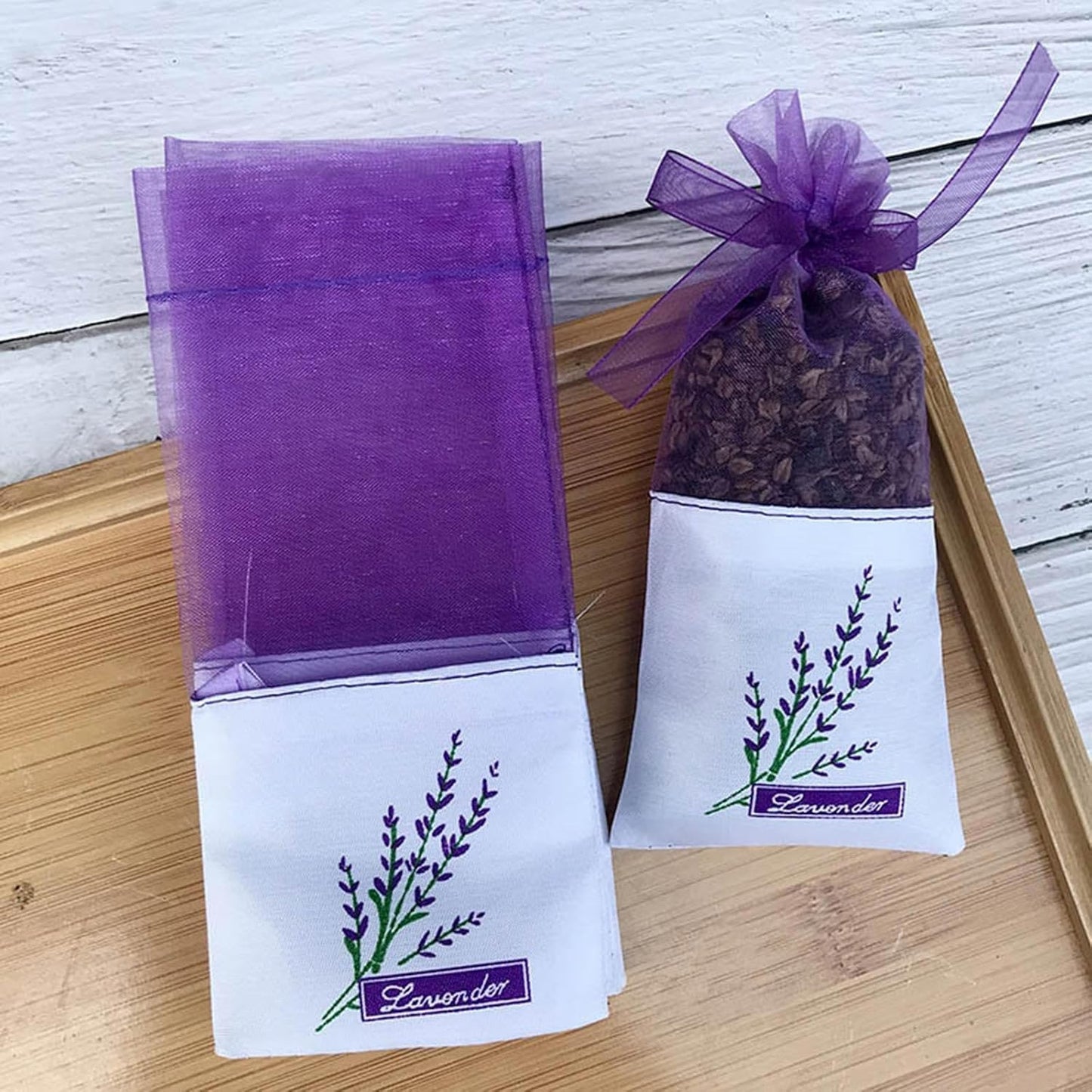 20 PCS Purple Empty Lavender Sachets Bags for Drawers and Wardrobes Closet Freshener Scents Dried Lavender Flower Sachets