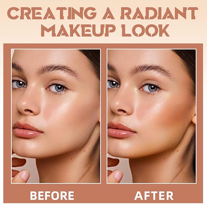 Cream Contour Stick for Cheeks Tint, Multi-Use Makeup Highlighter Blush Bronzer Stick, Natural Glow Solid Moisturizer Stick Blendable Illuminator On-the-Go Shimmer Cream Contour Makeup-03