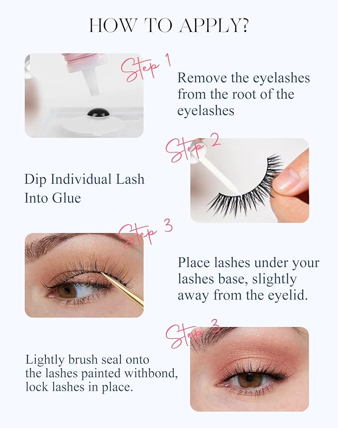 Lashes Natural CLear Band Wispy False Eyelashes Natural Look Flared Strip Eyelash False Eye Lash Soft 7 Pairs Everyday SF-04