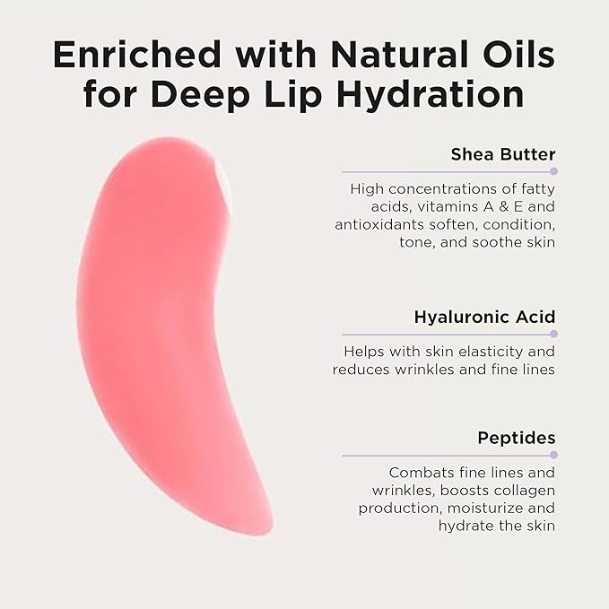 Côte Beauty The Necessity Peptide Lip Shine in Lyla - Plumping Coral Lip Gloss with Hyaluronic Acid, Shea Butter & Jojoba Oil - Non-Sticky, Long-Lasting Hydrating Formula