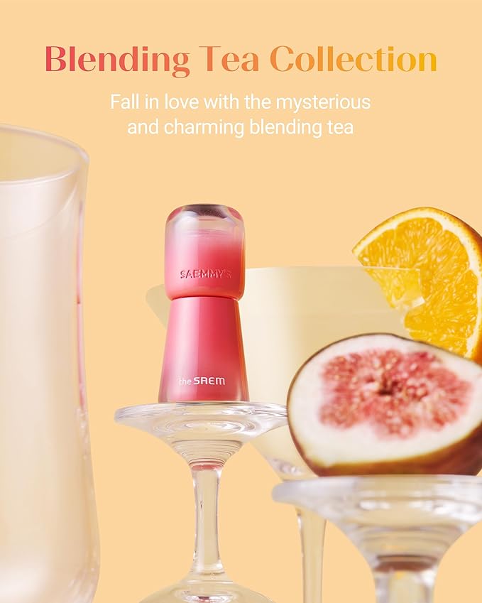 THESAEM Saemmy's Ade Shot Tint - Korean Lip Tint, Water Gel Lip Stain with Plump Glowy Moisturizing Finish, Buildable Radiant Gloss, Long-Lasting Comfort, 0.1 fl.oz. (07 Orange Ceylon)