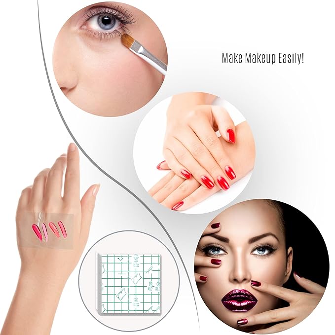 Disposable Makeup Palettes,Makeup Artist Must Haves Adhesive Makeup Mixing Tray Waterproof Tape,Mini Travel Makeup Palette for Women Girls Female Make up (3.2 Inch/120 Pieces)