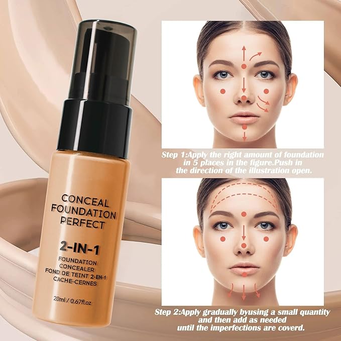 Glow Contour Face Bronzer Highlighter Illuminator Oil Liquid Foundation Cream Contour Concealer Blendable & Smooth Glowing Skin Lightweigh Luminizing Long Lasting Face Shaping Contouring Makeup