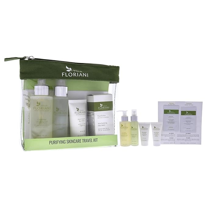 Villa Floriani Purifying Skincare Travel Kit Women 6 Pc