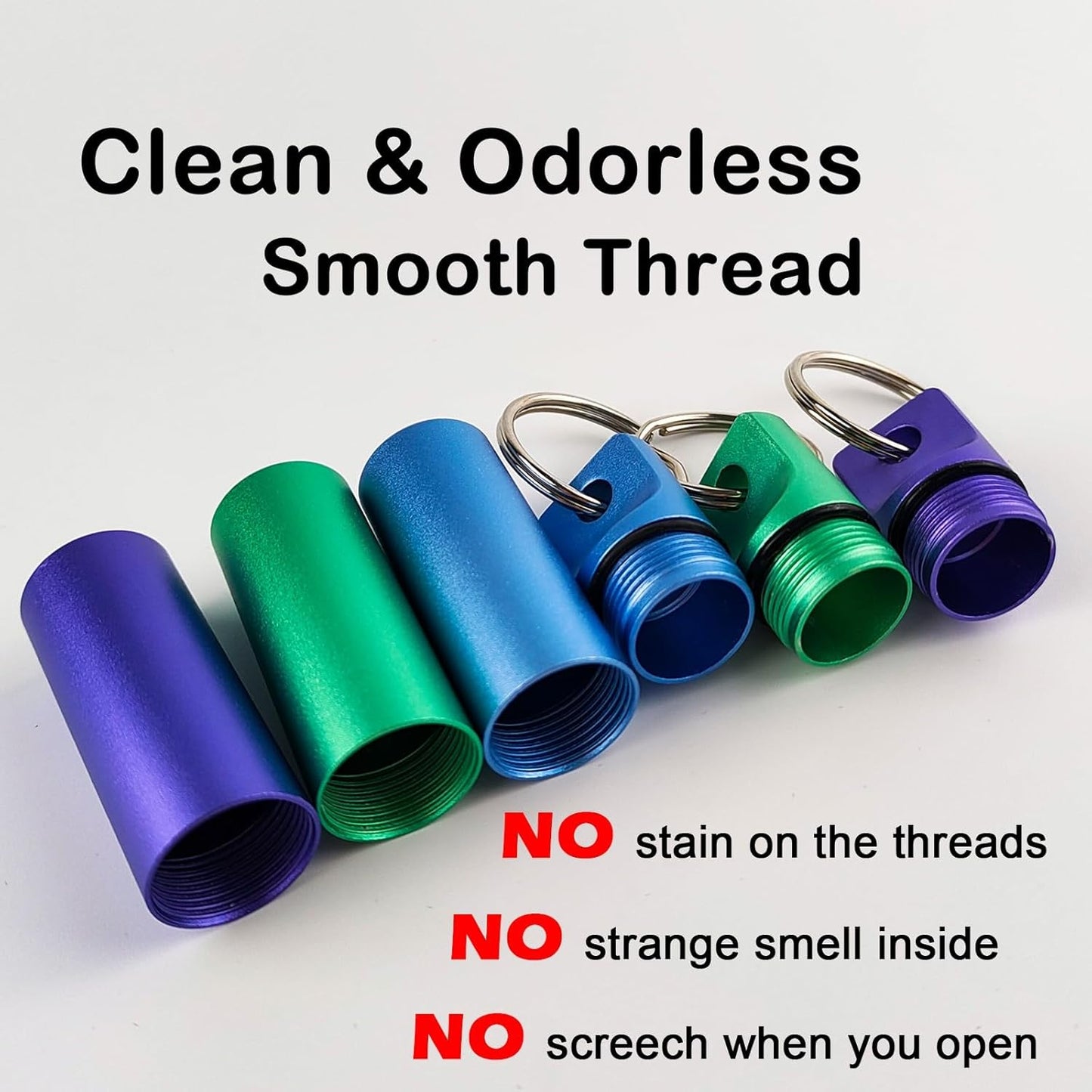 Small Pill Organizer Box Waterproof Keychain Pill Holder Portable Travel Pill Container Metal Case with Keyring for Outdoor Camping Travel