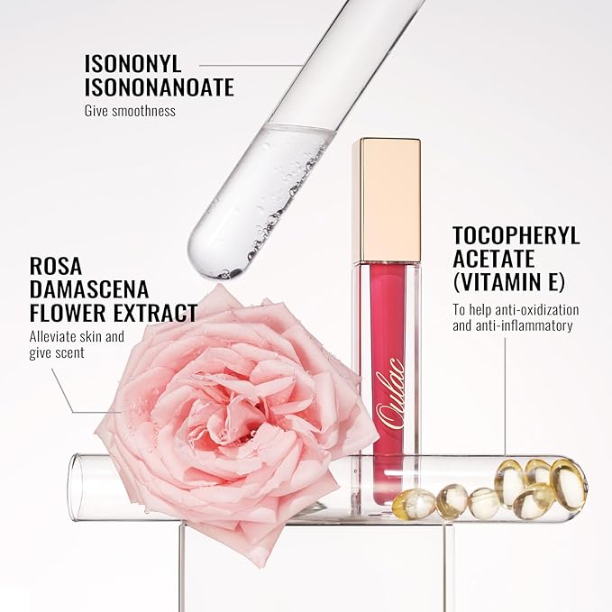 Oulac Matte Pink Lipstick for Women, Long Lasting Liquid Lipstick High Impact Lip Color Full Coverage Lip Makeup with Vitamin E Waterproof Formula,Vegan