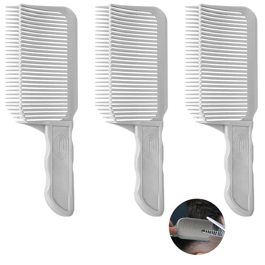 3 PCS Professional Hair Fade Guide Comb For Men, Blend Haircut Positioning Comb, Proximity Curved Trim Hairdressing Barber Transition Combs, Hair Blending Fader Layering Tool For Salon Or Home Use