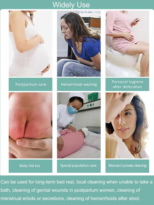 Peri Bottle for Postpartum Essentials & Perineal Care,Handheld Portable Bidet Spray Perineal Cleansing for Female Menstruation Lochia Hemorrhoids, 2 Nozzles & Lightweight, 500ml (16.9OZ)