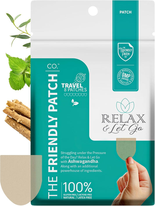 The Friendly Patch - Relax & Let Go with Ashwagandha, Gaba & Gotu Kola - Formerly known as Zen Patches 8 pack