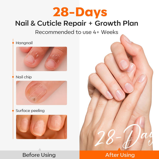 modelones Cuticle Oil Pen Orange Nail Oil for Growth and Strength Nail Growth Oil Cuticle Softener Quick Dry Nail Care Moisturize and Strengthen Damaged Nails 10ml 0.34Fl Oz