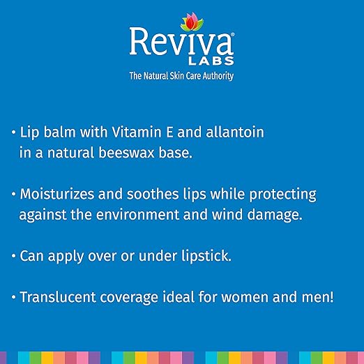 Reviva Labs Vitamin E Stick Balm - Soothing Moisturizer for All Skin Types, Dry Skin Relief, 1/8 oz (3 Pack)
