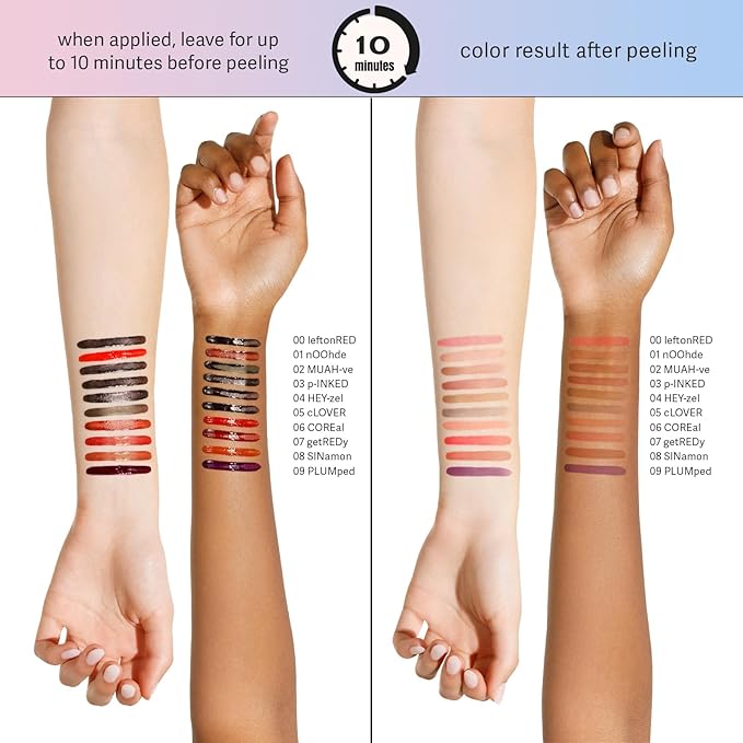 Sacheu Lip Liner STAY-N Peel Off Lip Stain — Long Lasting Matte Lip Tattoo Transfer Proof Lipstain Infused with Hyaluronic Acid & Vitamin E for All Skin Types — Vegan & Cruelty-Free, HEY-zel