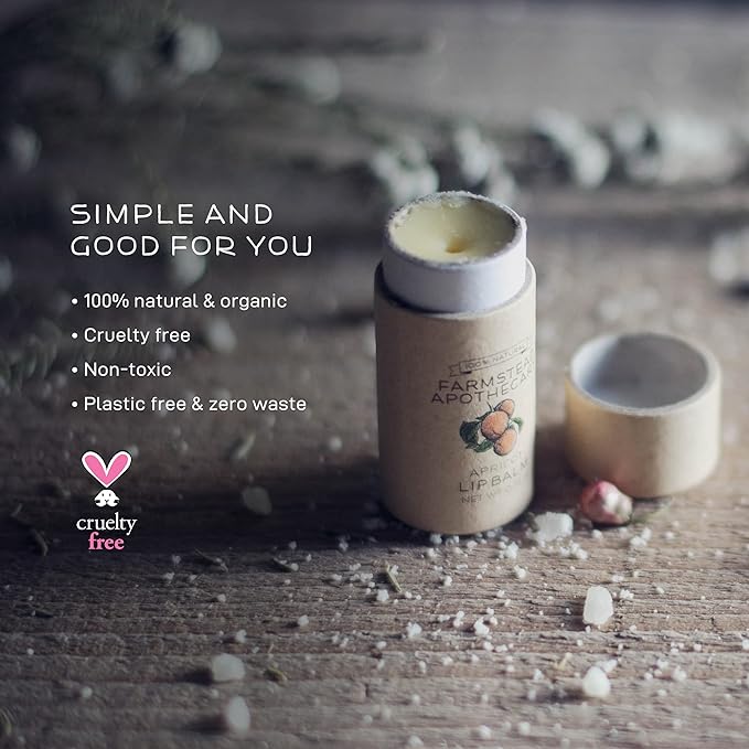 Farmstead Apothecary, Lip Balm Apricot, 0.25 Ounce