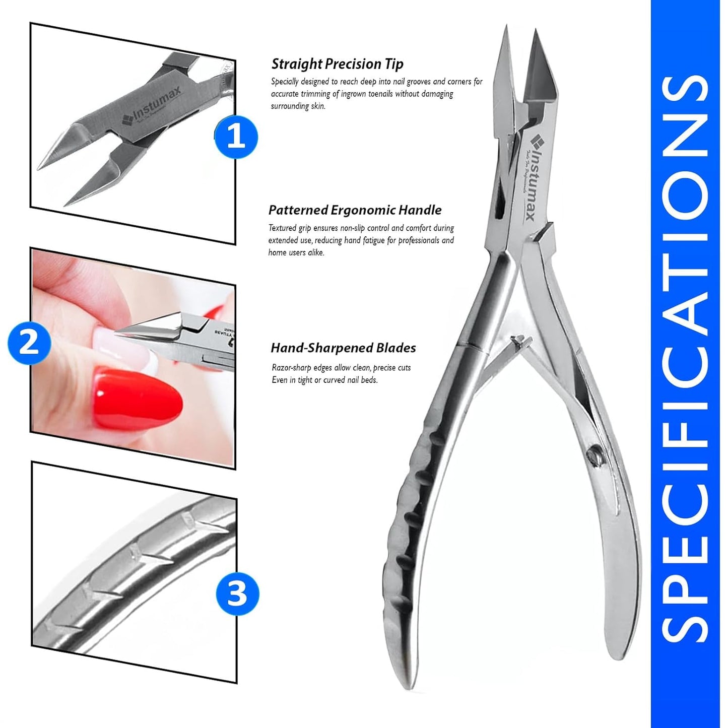 Podiatry Instruments Kit Ingrown Nipper Chiropody Cuticle Cutter Files Scissors Premium Ingrowing Toenail Removal Tool Kit Nail Lifters, and Manicure Care Tools for Nail Correction