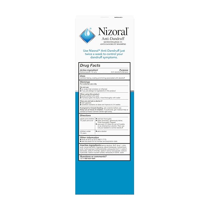 Nizoral Anti-Dandruff Shampoo with 1% Ketoconazole, Fresh Scent, 14 Fl Oz