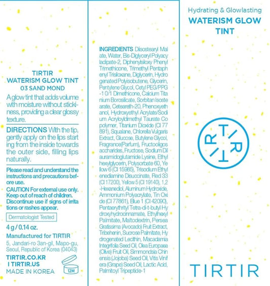 TIRTIR Waterism Glow Tint (03 Sand Mond, 0.14 Fl Oz (Pack of 1))