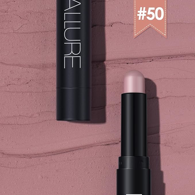 FOCALLURE Shimmer and Matte Cream Eyeshadow Stick,Smooth Brilliant Eye Brightener Pencil for Women,Long Lasting Waterproof Eye Shadow and Liners Makeup,#50 Memory