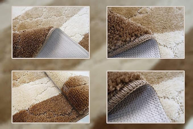 10 Ft Long Beige Kitchen Hallway Runner Rug, Non-Slip Washable 2'2" X 10' Rubber Backed Carpet, Custom Size Floor Mat for Entryway Stairs Bedroom Bathroom Laundry Room