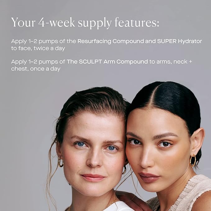 U Beauty Preface Kit | Skin Care Gift Value Set with Retinol, Vitamin C Serum Anti-Aging Essentials Skin Tightening Arm Cream + Facial Hyaluronic Acid Morning and Night - 2.7oz (Set of 3)