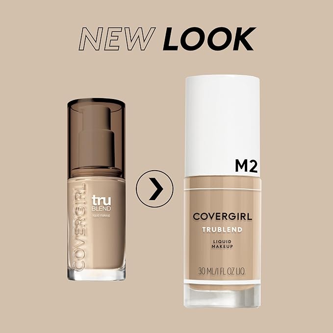 COVERGIRL truBlend Liquid Foundation Makeup Toasted Almond D6, 1 oz (Pack of 2)