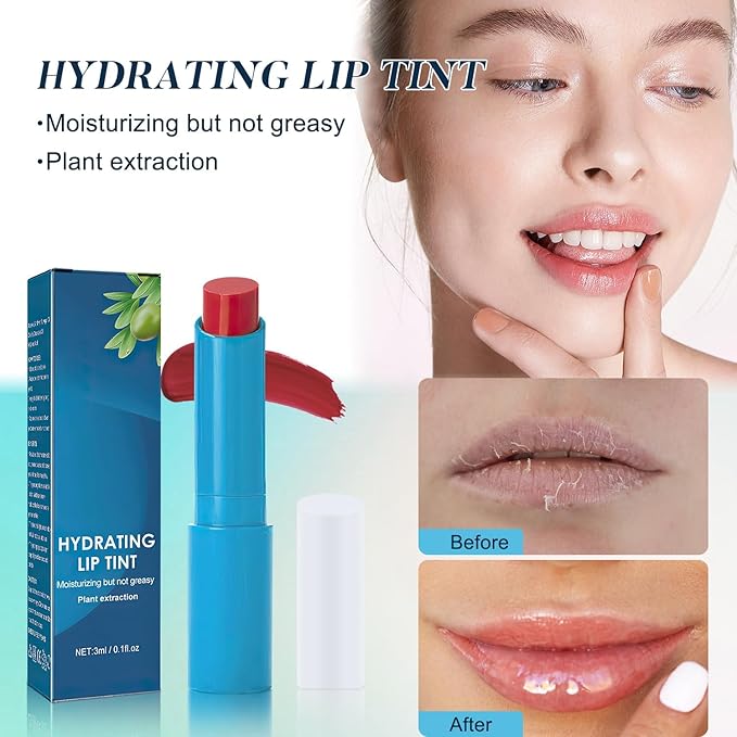 Thrives Lip Tint Hydrating,Strong Moisturizing Effect Tinted Lip Balm Bulk,Sheer Strength Hydrating Lip Tint,Hydrating Lipstick, Nourishing Ingredients Moisture Lip Tint,Non-Sticky All Day Lip Care