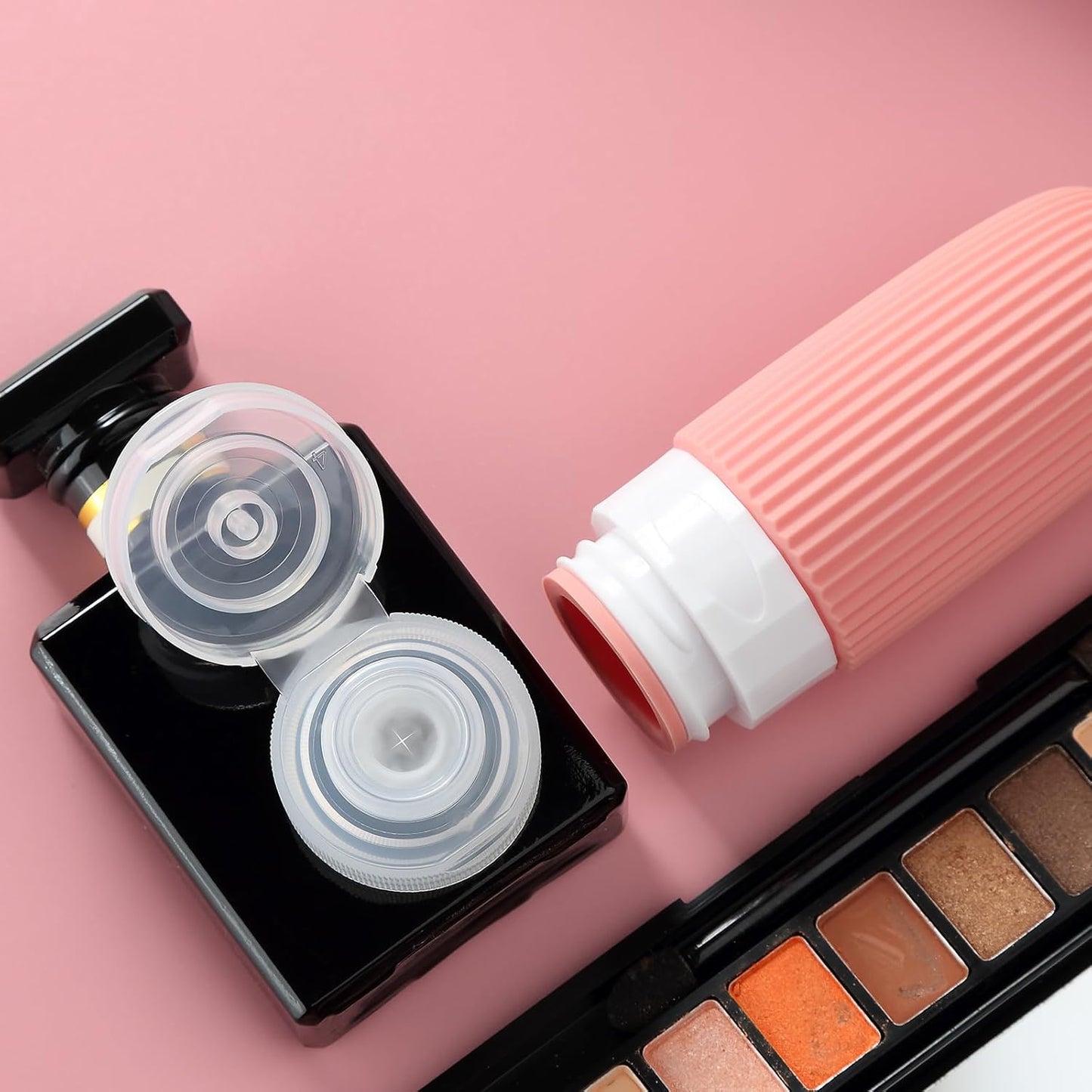 Travel Bottles for Toiletries, Tsa Approved 2oz Travel Bottles, BPA Free Leak Proof Travel Size Toiletry Containers, Refillable Travel Accessories with Toiletry Bag for Shampoo Liquid (4 Pack)