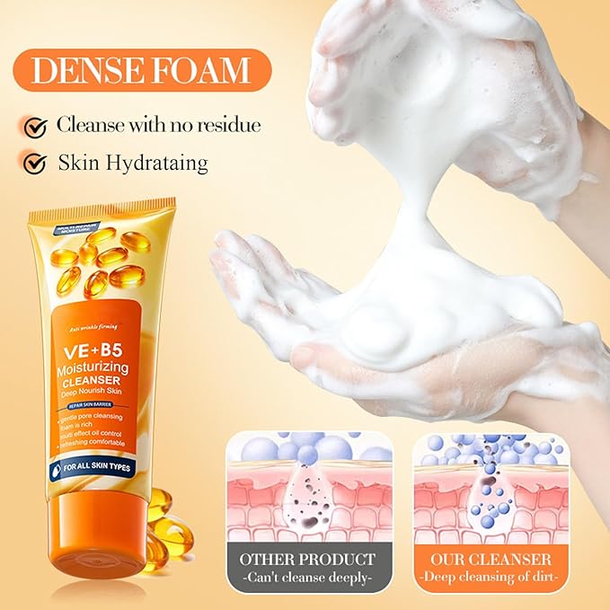 Vitamin B5 face routine set for women - women's skin care set - facial care set - Promote skin metabolism, moisturize, reduce oil, repair skin