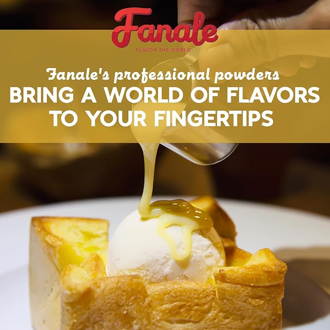 Fanale Premium Creme Brulee Bubble Tea Flavoring Powder | Perfect for Baking, Smoothies, Desserts and Drinks | Instant Flavoring Powder for Boba Milk Tea - 2.2 Pounds (Pack of 20).